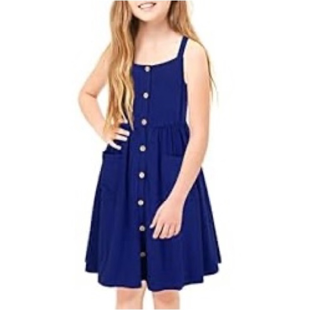 Gorlya Button Down Summer Tank Dress